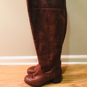 Over the Knee Brown Boots